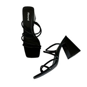 Abound Women's Austyn Tubular Strappy Block
Heel Black Platform Sandals Size 11